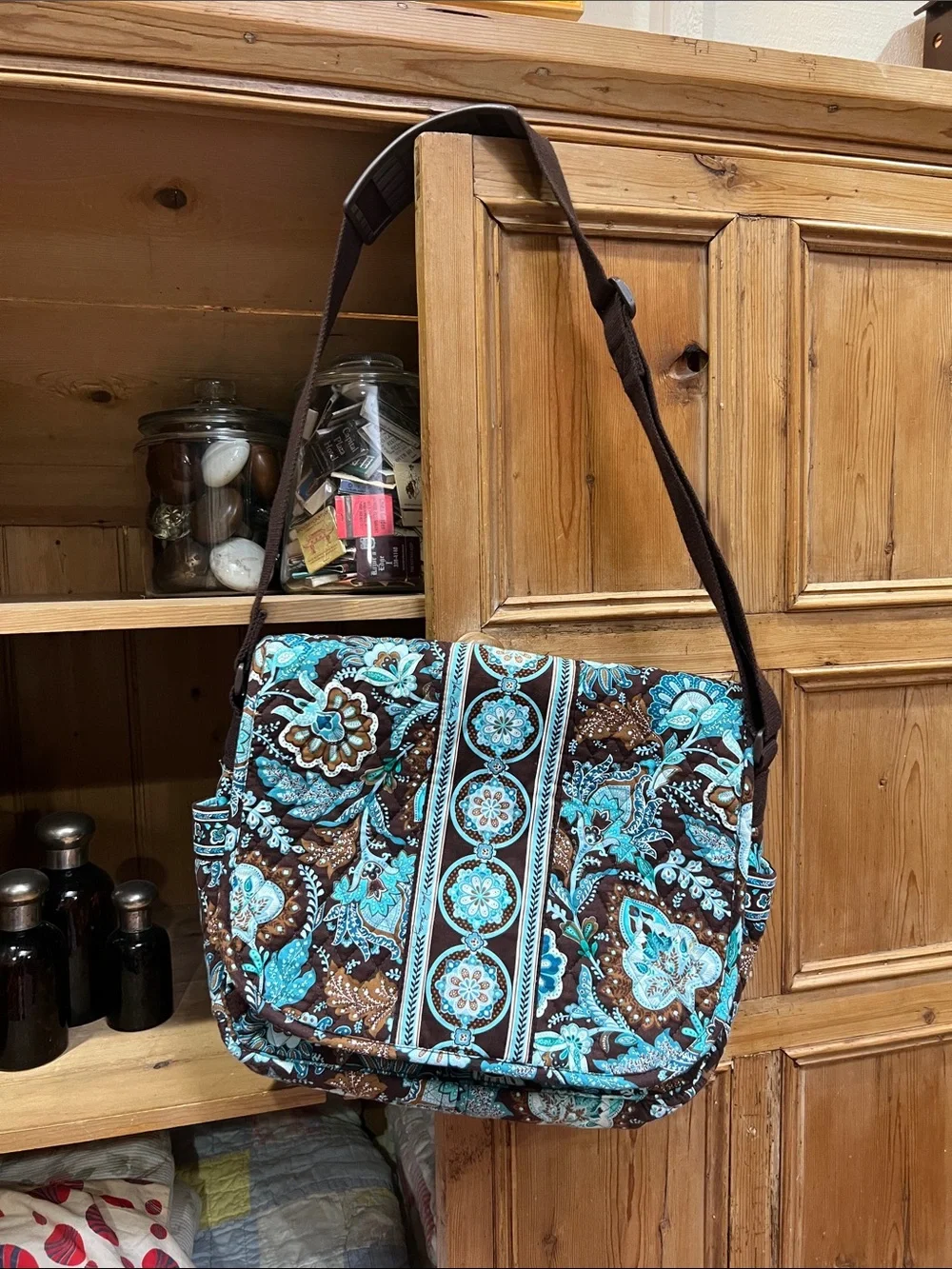 Vera Bradley Laptop Bag in Retired Java Blue Pattern